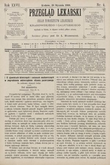 Przegląd Lekarski : Organ Towarzystw Lekarskich Krakowskiego i Galicyjskiego. 1888, nr 4