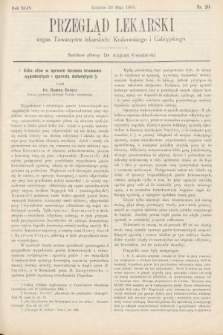 Przegląd Lekarski : organ Towarzystw lekarskich Krakowskiego i Galicyjskiego. 1905, nr 20
