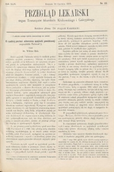Przegląd Lekarski : organ Towarzystw lekarskich Krakowskiego i Galicyjskiego. 1905, nr 23