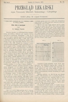 Przegląd Lekarski : organ Towarzystw lekarskich Krakowskiego i Galicyjskiego. 1905, nr 33