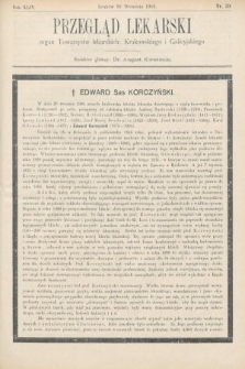 Przegląd Lekarski : organ Towarzystw lekarskich Krakowskiego i Galicyjskiego. 1905, nr 39