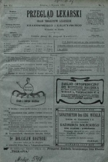 Przegląd Lekarski : organ Towarzystw lekarskich Krakowskiego i Lwowskiego. 1902, nr 1