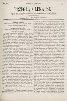 Przegląd Lekarski : organ Towarzystw lekarskich Krakowskiego i Lwowskiego. 1902, nr 7