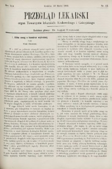 Przegląd Lekarski : organ Towarzystw lekarskich Krakowskiego i Lwowskiego. 1902, nr 12