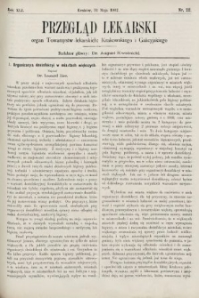 Przegląd Lekarski : organ Towarzystw lekarskich Krakowskiego i Lwowskiego. 1902, nr 22