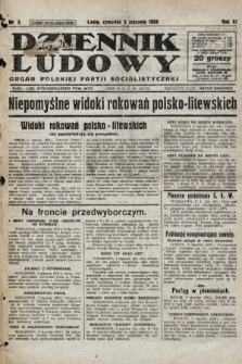 Dziennik Ludowy : organ Polskiej Partji Socjalistycznej. 1928, nr 3