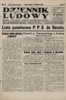 Dziennik Ludowy : organ Polskiej Partji Socjalistycznej. 1928, nr 16