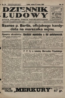 Dziennik Ludowy : organ Polskiej Partji Socjalistycznej. 1928, nr 64