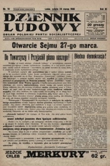 Dziennik Ludowy : organ Polskiej Partji Socjalistycznej. 1928, nr 70