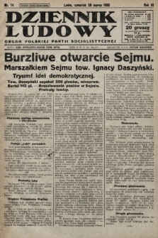 Dziennik Ludowy : organ Polskiej Partji Socjalistycznej. 1928, nr 74