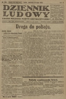 Dziennik Ludowy : organ Polskiej Partyi Socyalistycznej. 1920, nr 170