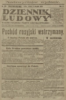 Dziennik Ludowy : organ Polskiej Partyi Socyalistycznej. 1920, nr 186