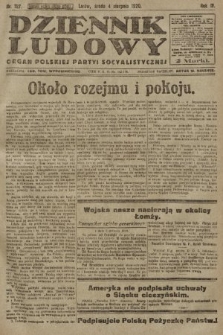 Dziennik Ludowy : organ Polskiej Partyi Socyalistycznej. 1920, nr 187