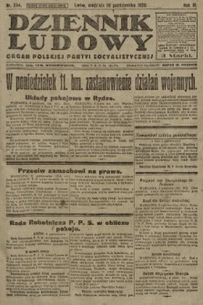 Dziennik Ludowy : organ Polskiej Partyi Socyalistycznej. 1920, nr 254