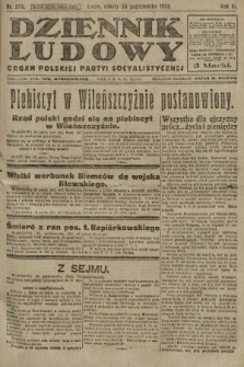 Dziennik Ludowy : organ Polskiej Partyi Socyalistycznej. 1920, nr 274
