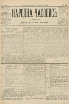 Народна Часопись : додаток до Ґазети Львівскої. 1901, ч. 194