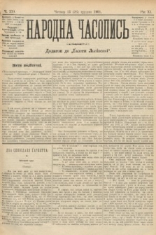 Народна Часопись : додаток до Ґазети Львівскої. 1901, ч. 279