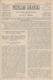 Przegląd Lekarski : Organ Towarzystwa lekarskiego krakowskiego. 1877, nr 42
