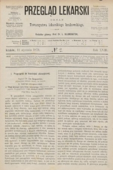 Przegląd Lekarski : organ Towarzystwa lekarskiego krakowskiego. 1879, nr 2