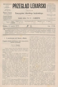 Przegląd Lekarski : organ Towarzystwa lekarskiego krakowskiego. 1879, nr 11