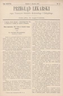 Przegląd Lekarski : organ Towarzystw lekarskich: Krakowskiego i Galicyjskiego. 1898, nr 2