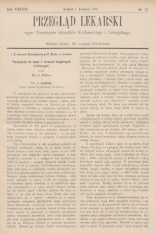 Przegląd Lekarski : organ Towarzystw lekarskich: Krakowskiego i Galicyjskiego. 1898, nr 15