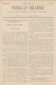 Przegląd Lekarski : organ Towarzystw lekarskich: Krakowskiego i Galicyjskiego. 1898, nr 20