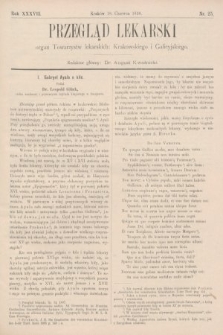 Przegląd Lekarski : organ Towarzystw lekarskich: Krakowskiego i Galicyjskiego. 1898, nr 25