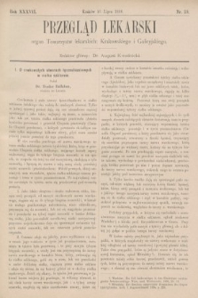 Przegląd Lekarski : organ Towarzystw lekarskich: Krakowskiego i Galicyjskiego. 1898, nr 29