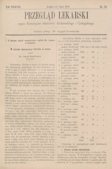 Przegląd Lekarski : organ Towarzystw lekarskich: Krakowskiego i Galicyjskiego. 1898, nr 30