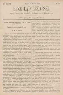 Przegląd Lekarski : organ Towarzystw lekarskich: Krakowskiego i Galicyjskiego. 1898, nr 39