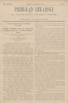 Przegląd Lekarski : organ Towarzystw lekarskich: Krakowskiego i Galicyjskiego. 1898, nr 41