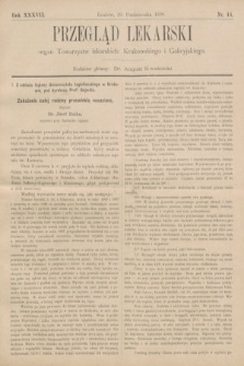 Przegląd Lekarski : organ Towarzystw lekarskich: Krakowskiego i Galicyjskiego. 1898, nr 44