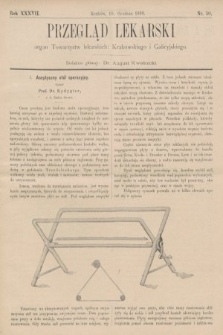 Przegląd Lekarski : organ Towarzystw lekarskich: Krakowskiego i Galicyjskiego. 1898, nr 50