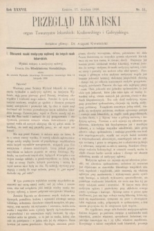 Przegląd Lekarski : organ Towarzystw lekarskich: Krakowskiego i Galicyjskiego. 1898, nr 51