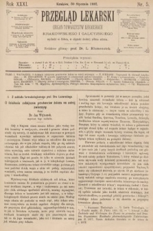 Przegląd Lekarski : organ Towarzystw Lekarskich Krakowskiego i Galicyjskiego. 1892, nr 5