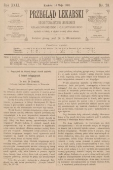 Przegląd Lekarski : organ Towarzystw Lekarskich Krakowskiego i Galicyjskiego. 1892, nr 20
