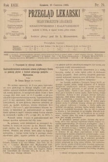 Przegląd Lekarski : organ Towarzystw Lekarskich Krakowskiego i Galicyjskiego. 1892, nr 24