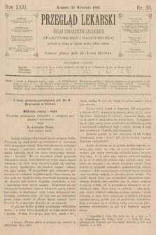 Przegląd Lekarski : organ Towarzystw Lekarskich Krakowskiego i Galicyjskiego. 1892, nr 39