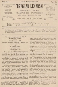 Przegląd Lekarski : organ Towarzystw Lekarskich Krakowskiego i Galicyjskiego. 1892, nr 40