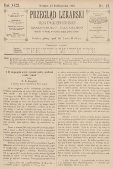 Przegląd Lekarski : organ Towarzystw Lekarskich Krakowskiego i Galicyjskiego. 1892, nr 43