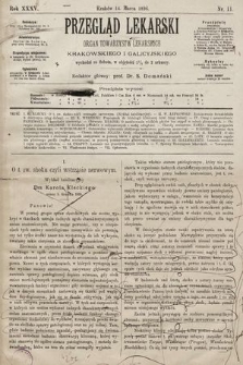 Przegląd Lekarski : organ Towarzystw Lekarskich: Krakowskiego i Galicyjskiego. 1896, nr 11