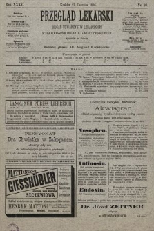 Przegląd Lekarski : organ Towarzystw Lekarskich: Krakowskiego i Galicyjskiego. 1896, nr 26