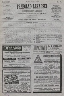 Przegląd Lekarski : organ Towarzystw Lekarskich: Krakowskiego i Galicyjskiego. 1896, nr 27