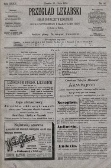 Przegląd Lekarski : organ Towarzystw Lekarskich: Krakowskiego i Galicyjskiego. 1896, nr 30