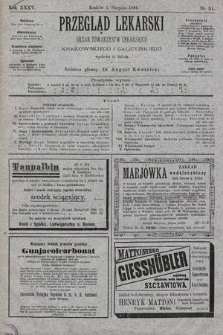 Przegląd Lekarski : organ Towarzystw Lekarskich: Krakowskiego i Galicyjskiego. 1896, nr 31