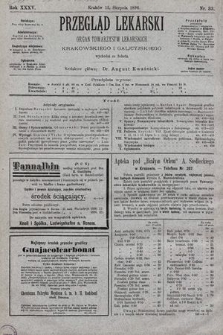 Przegląd Lekarski : organ Towarzystw Lekarskich: Krakowskiego i Galicyjskiego. 1896, nr 33