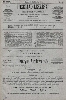 Przegląd Lekarski : organ Towarzystw Lekarskich: Krakowskiego i Galicyjskiego. 1896, nr 44