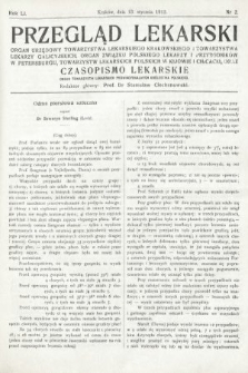 Przegląd Lekarski oraz Czasopismo Lekarskie. 1912, nr 2