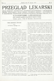 Przegląd Lekarski oraz Czasopismo Lekarskie. 1912, nr 4